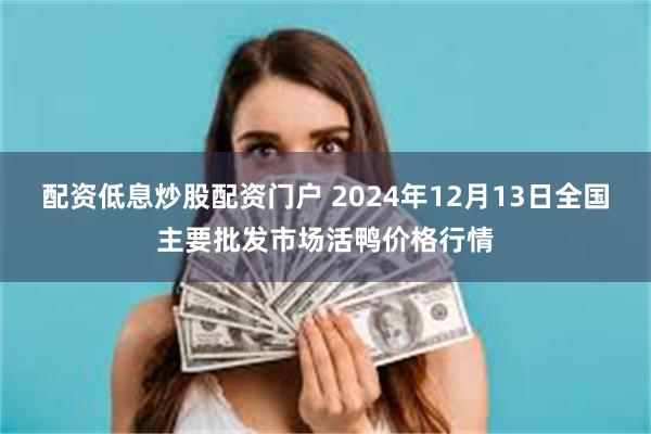 配资低息炒股配资门户 2024年12月13日全国主要批发市场活鸭价格行情