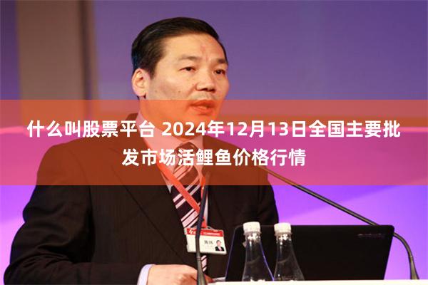 什么叫股票平台 2024年12月13日全国主要批发市场活鲤鱼价格行情