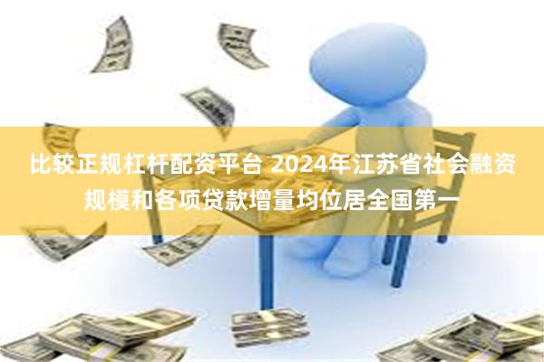 比较正规杠杆配资平台 2024年江苏省社会融资规模和各项贷款增量均位居全国第一