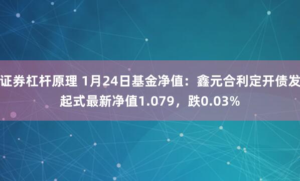 证券杠杆原理 1月24日基金净值：鑫元合利定开债发起式最新净值1.079，跌0.03%